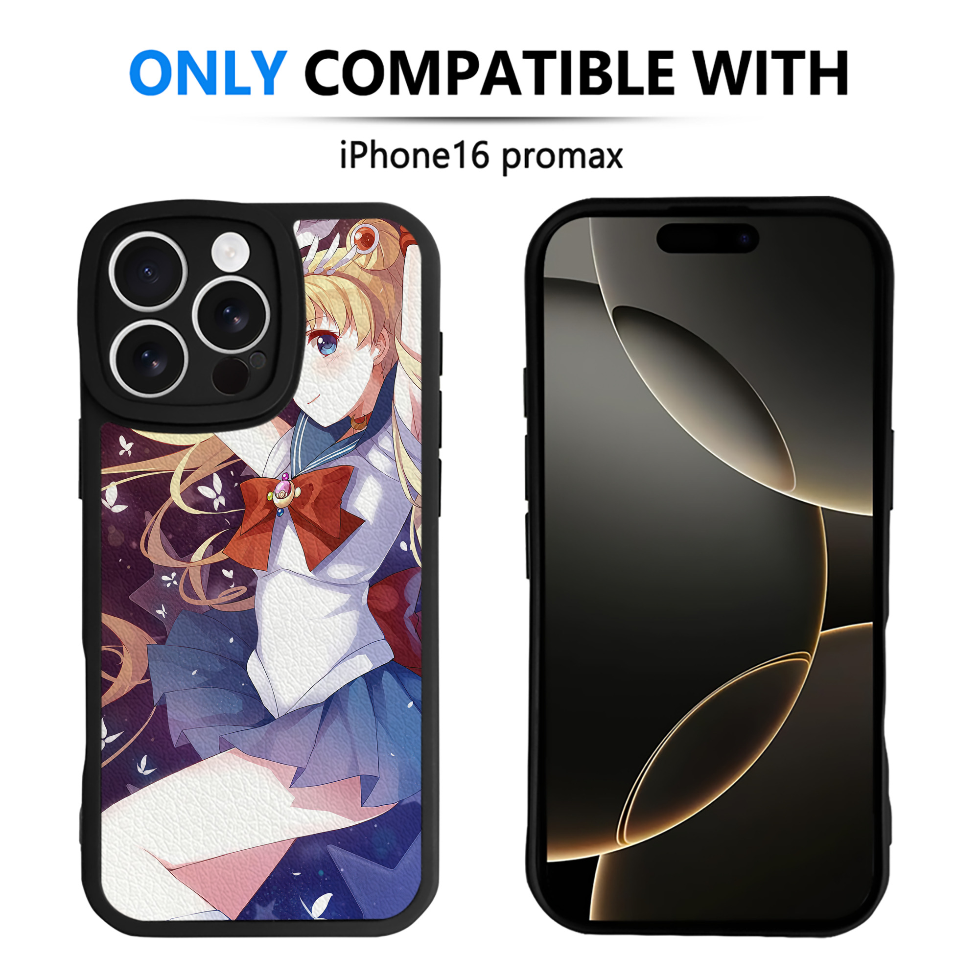 （画像用） 美少女戦士セーラームーン Sailor Moon 【iPhone 16シリーズ対応】シリコンスマホケース（レザー調） 材質：シリコン